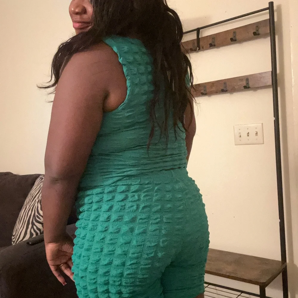 Teal Textured Two-Piece Set - Picture 5 of 5